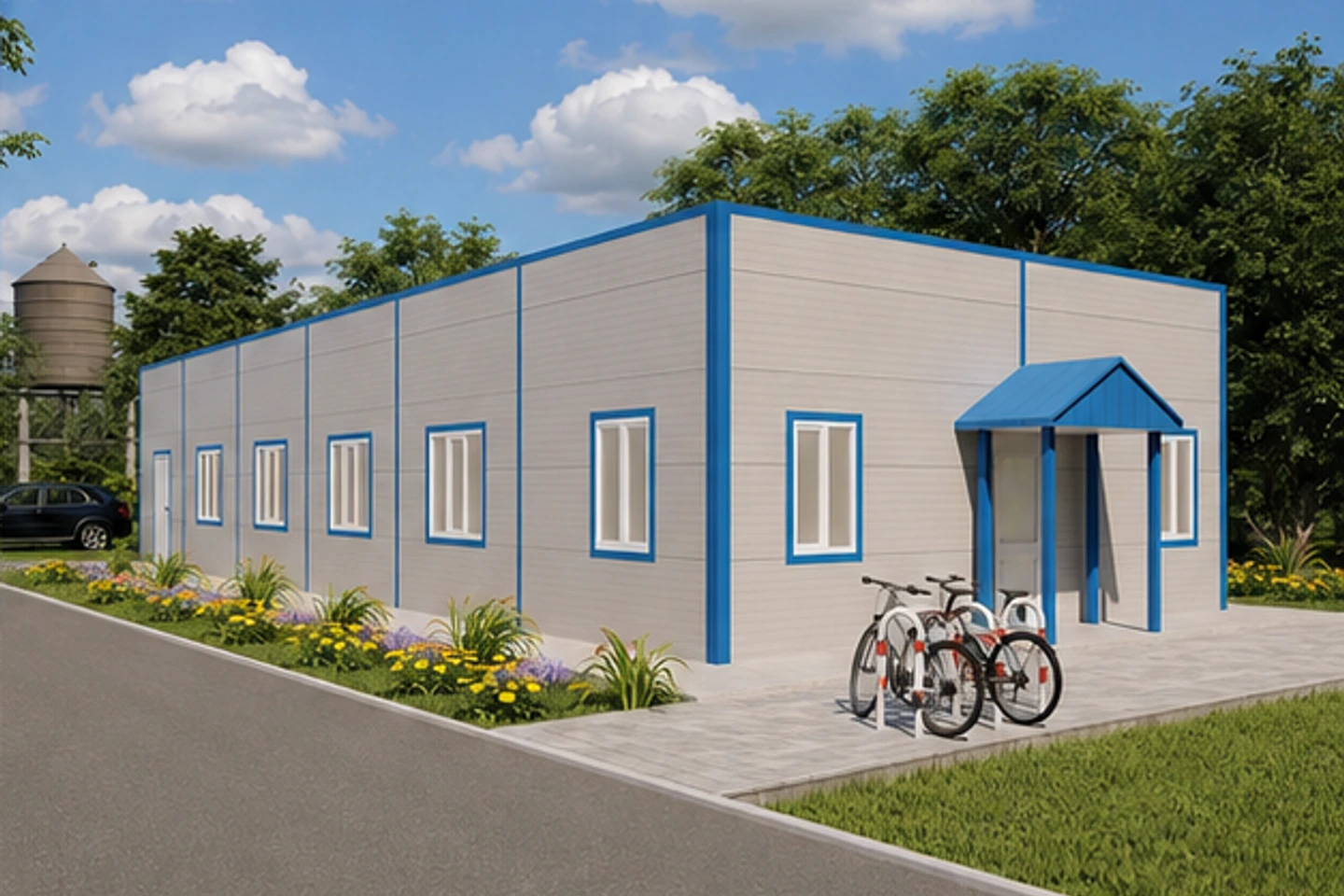 Гостиница 240 м² — 3D-визуализация, ракурс 2