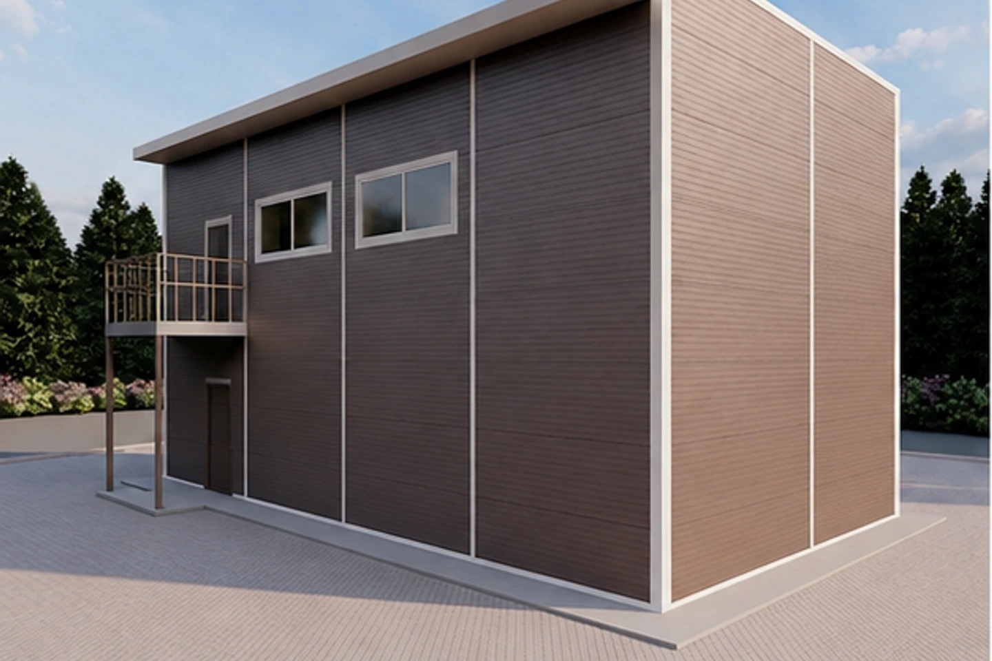 Оздоровительный центр 208 м² — 3D-визуализация, ракурс 3