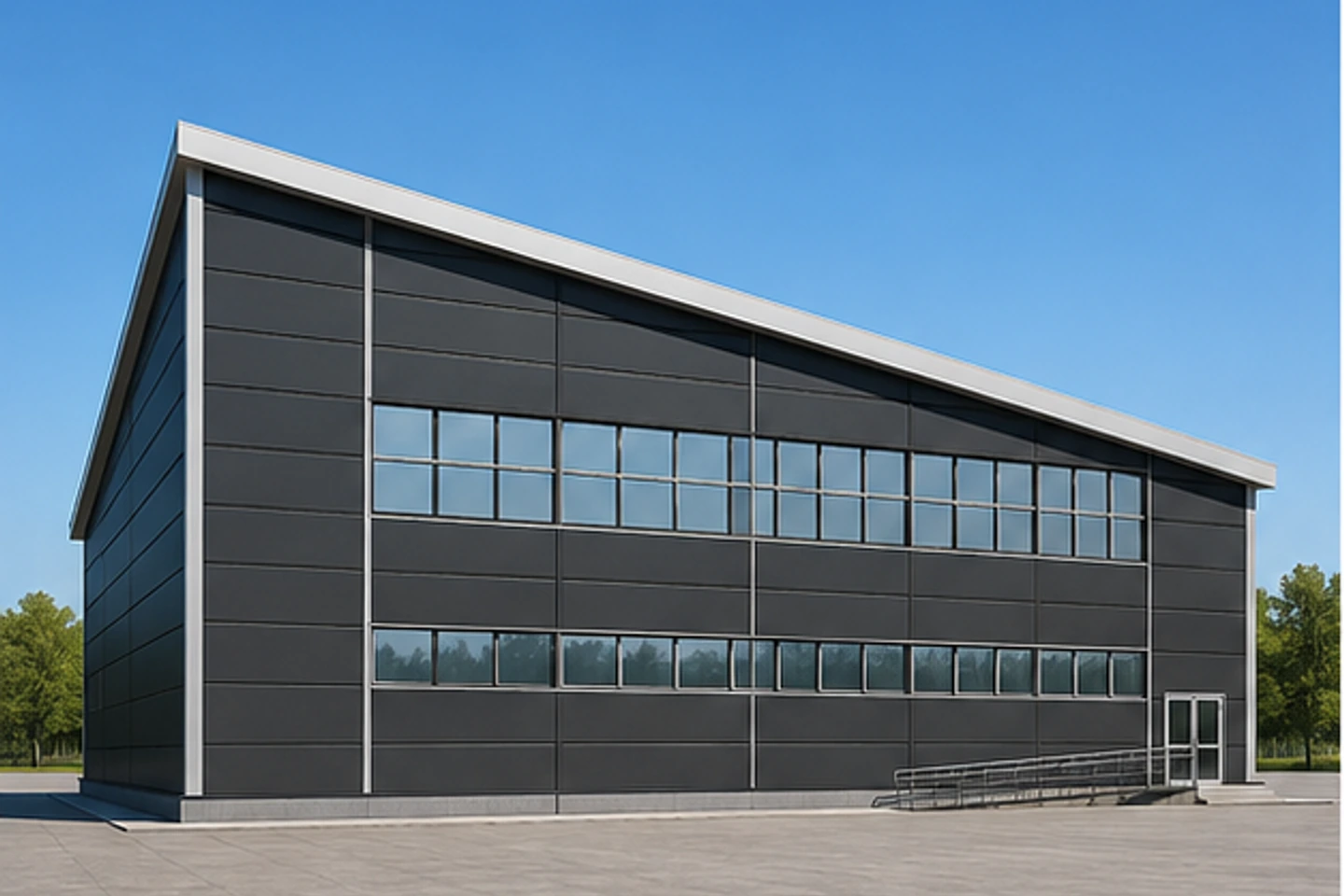 Школа искусств 1 080 м² — 3D-визуализация, ракурс 3