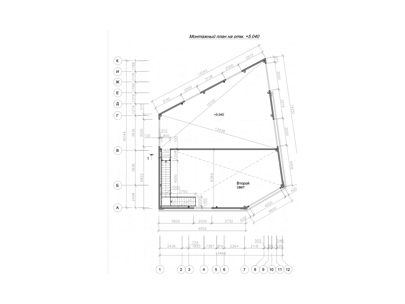 Склад-ангар 252 м² — схема проекта