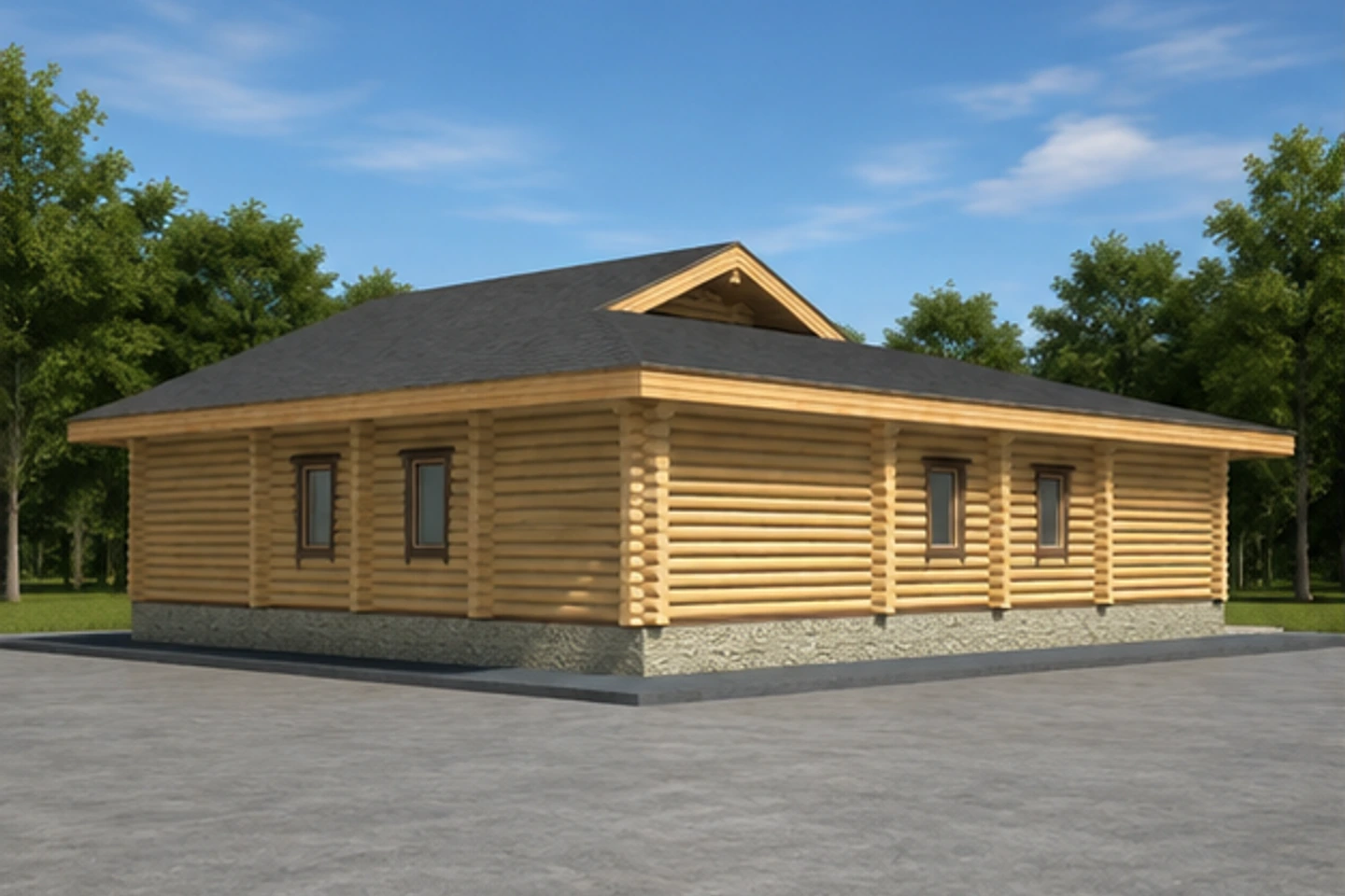 Сибирский автодвор — 3D-визуализация гаража, ракурс 3