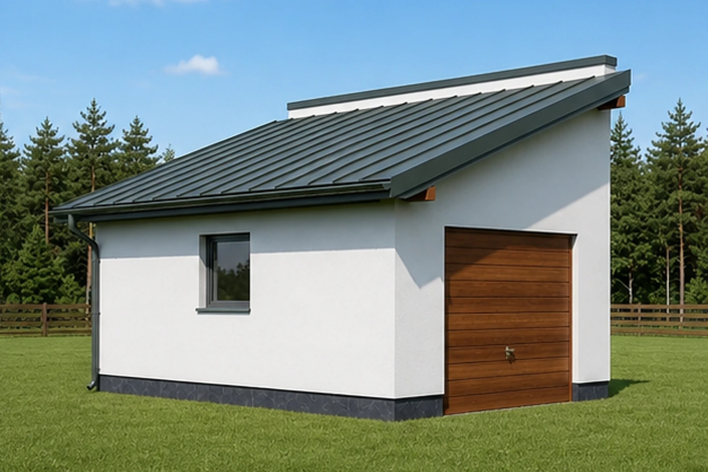 Манский компакт — 3D-визуализация гаража, ракурс 2