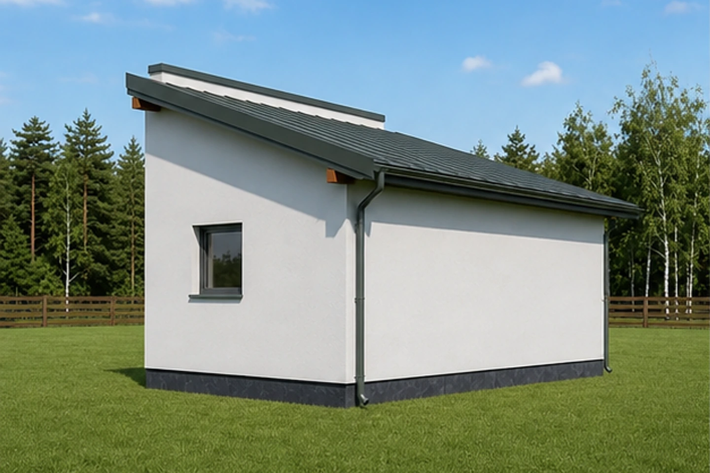 Манский компакт — 3D-визуализация гаража, ракурс 3