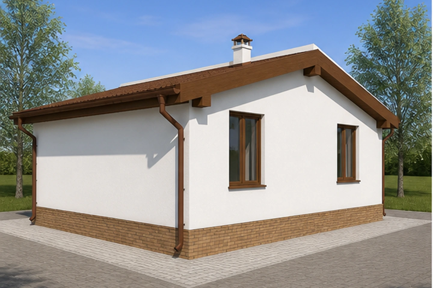 Енисейский резерв — 3D-визуализация гаража, ракурс 3
